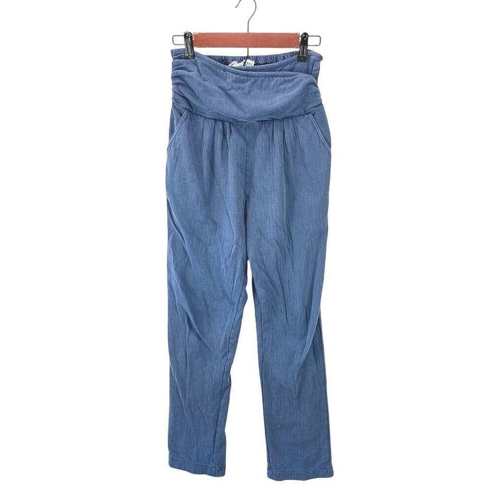 Apiece Apart Merida Harem Pants Women's Size M Blue High Waisted Cotton Tapered